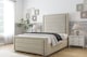 image 2 of Sloomy Ashford Cream Plush Bed Frame With 50" Upholstered Headboard 3' Single