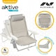image 4 of Folding Chair with Headrest Aktive Ibiza Beige 51 x 76 x 45 cm (2 Units) N/A