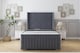 image 1 of Sloomy Marlborough Steel Plush Bed Frame With 50"  Upholstered Wingback Headboard 5' King