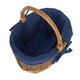 image 2 of Small Lined Country Oval Wicker Shopping Basket Multi | Garden Rose | S
