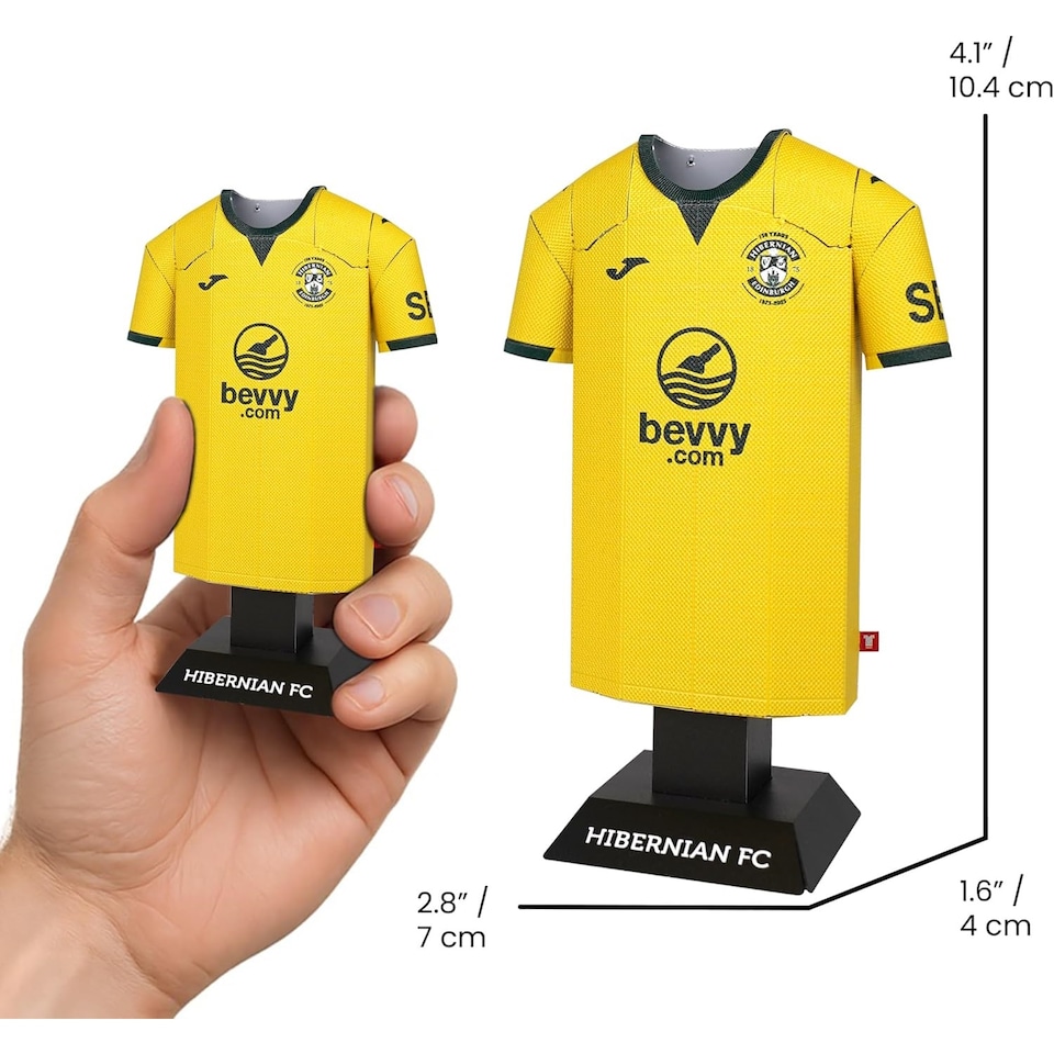 image 1 of RadStuff Metal Alloy Football Shirt - Hibernian FC Away Kit 2025/26