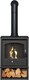 image 1 of OKO S2 Bio Ethanol Stove with Log Storage in Charcoal Grey with Tall Angled Stove Pipe
