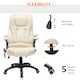 image 4 of HOMCOM Heated Vibrating Massage Office Chair with Reclining Function, Beige