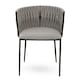 image 1 of Interiors by Premier Grey Dining Chair with Woven Back, Classic Dining Room Chair with Braided Pattern, Fabric Dining Chair Grey