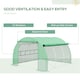 image 4 of Outsunny 3 x 3 x 2 m Polytunnel Greenhouse Pollytunnel Tent Steel Frame Green