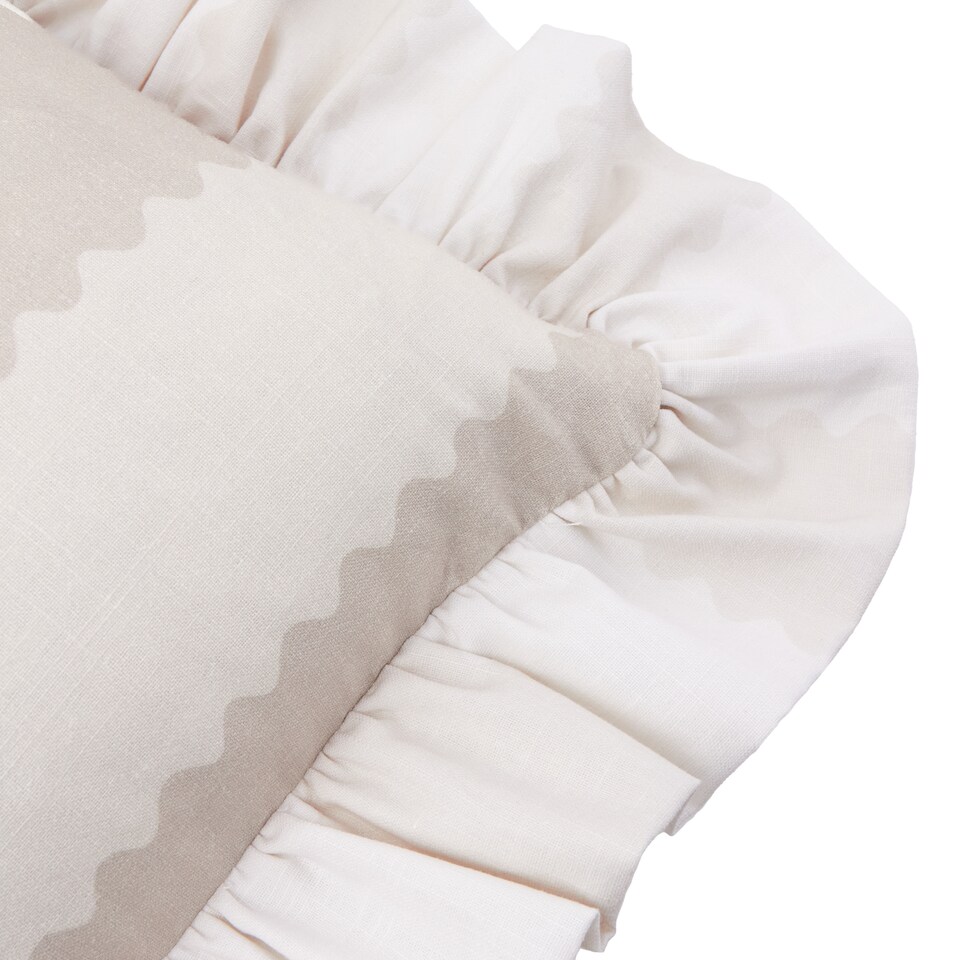 image 1 of Wylder Birdie Stripe Ruffle Cushion