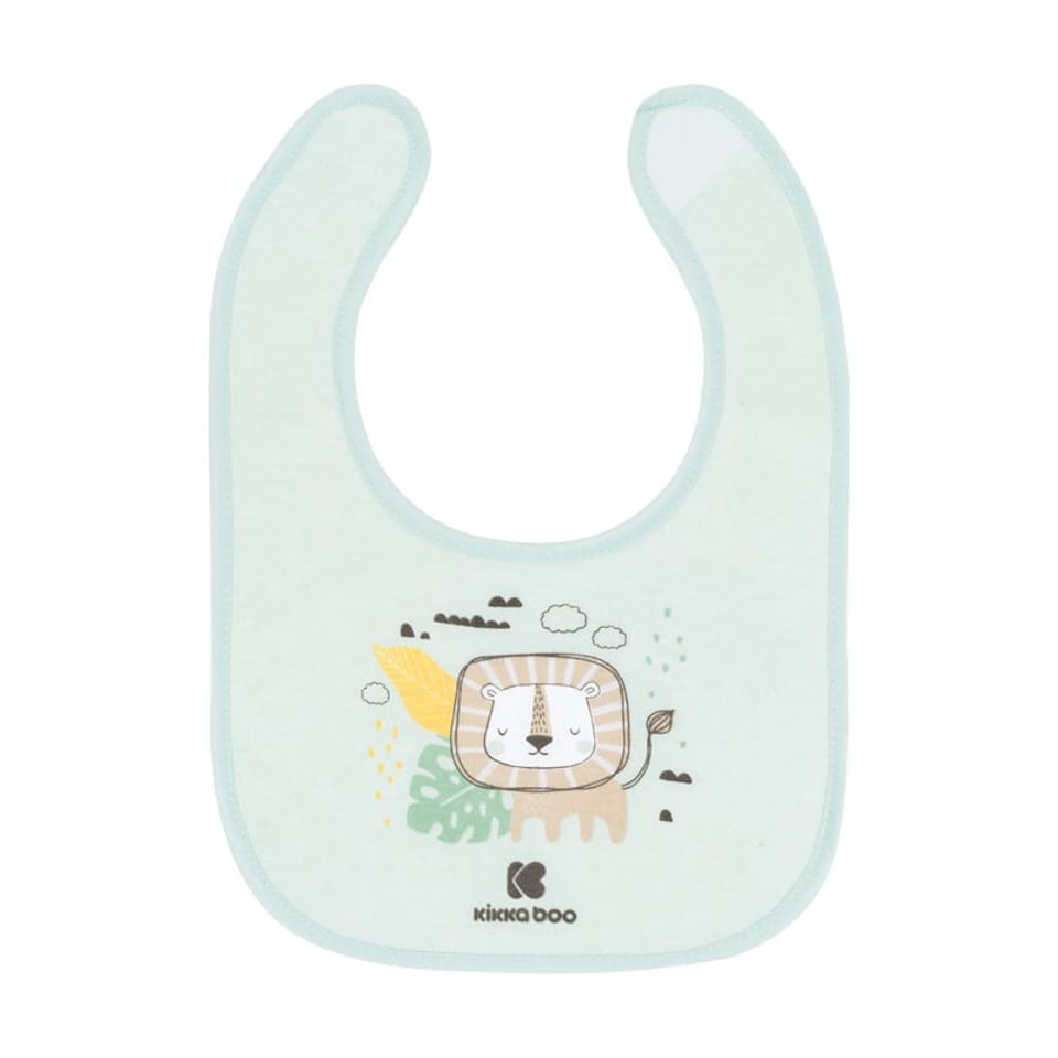 image 1 of Kikka Boo Cotton Bibs Savanna Mint 3Pk