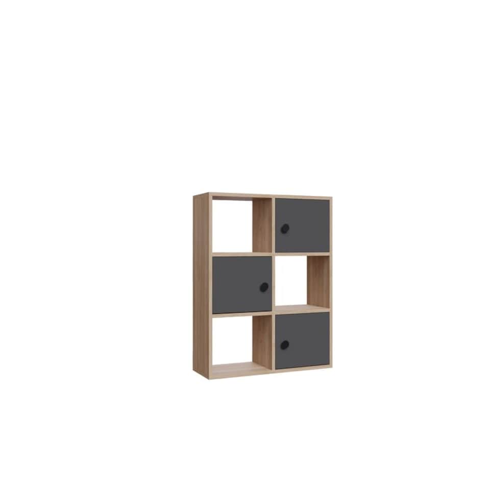 image 1 of Decorotika Tilton 3-tier and 3 Cabinets Bookcase