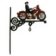 image 2 of Motorcycle Motorbike Bike Rider Bell Gate Cast Iron Sign Plaque Door Wall House