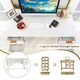 image 10 of COSTWAY Modern Computer Desk with 4 Drawers White