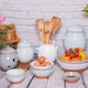 image 6 of Verano Spanish Ceramics Rustic Pastel Storage Jar - 15cm Grey Set of 3
