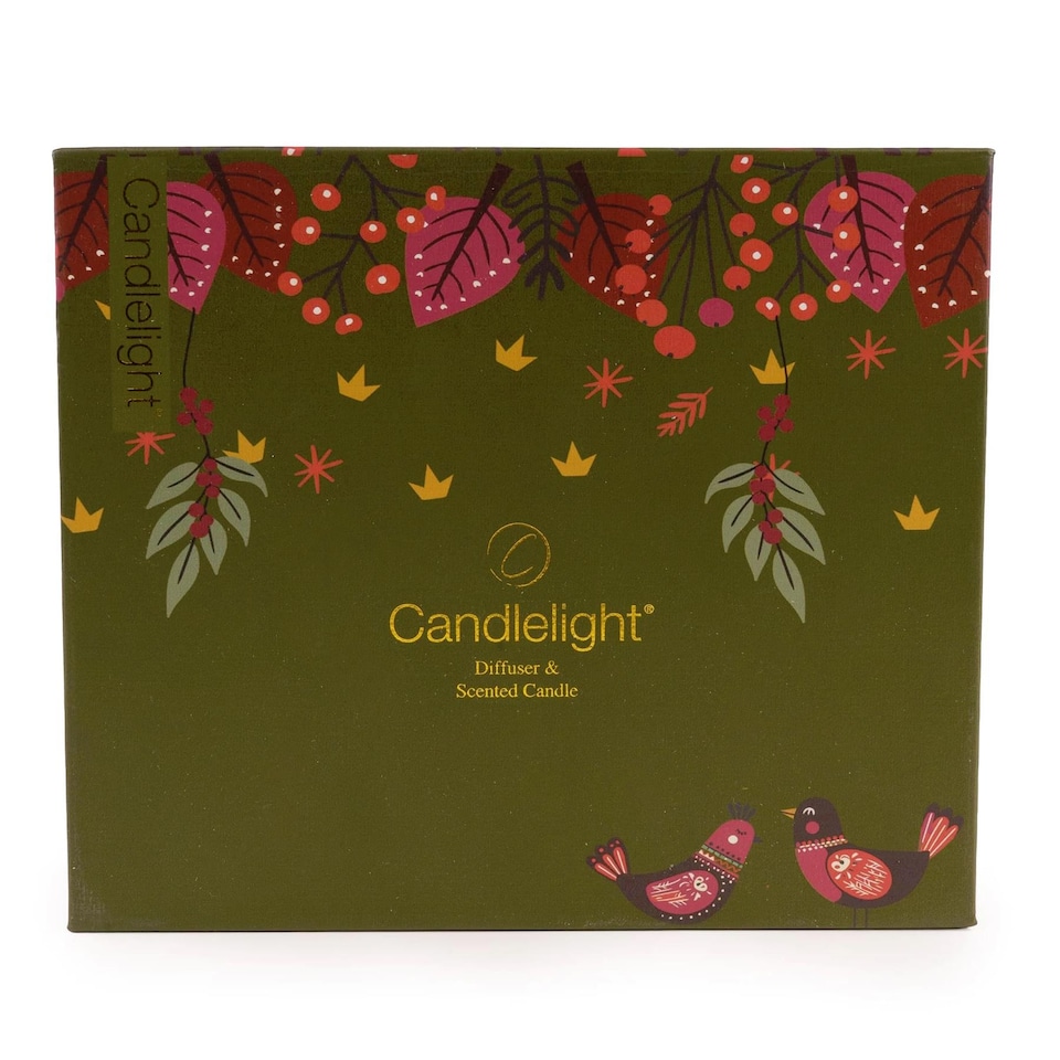 image 1 of Candlelight Christmas Reed Diffuser and Candle Gift Set
