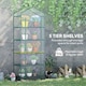 image 5 of Outsunny Mini Greenhouse Outdoor Flower Stand PVC Cover Portable