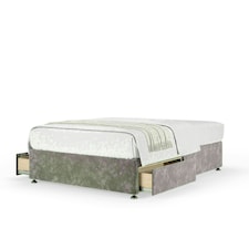 Silver Chenille 2 Drawer Divan Base Double