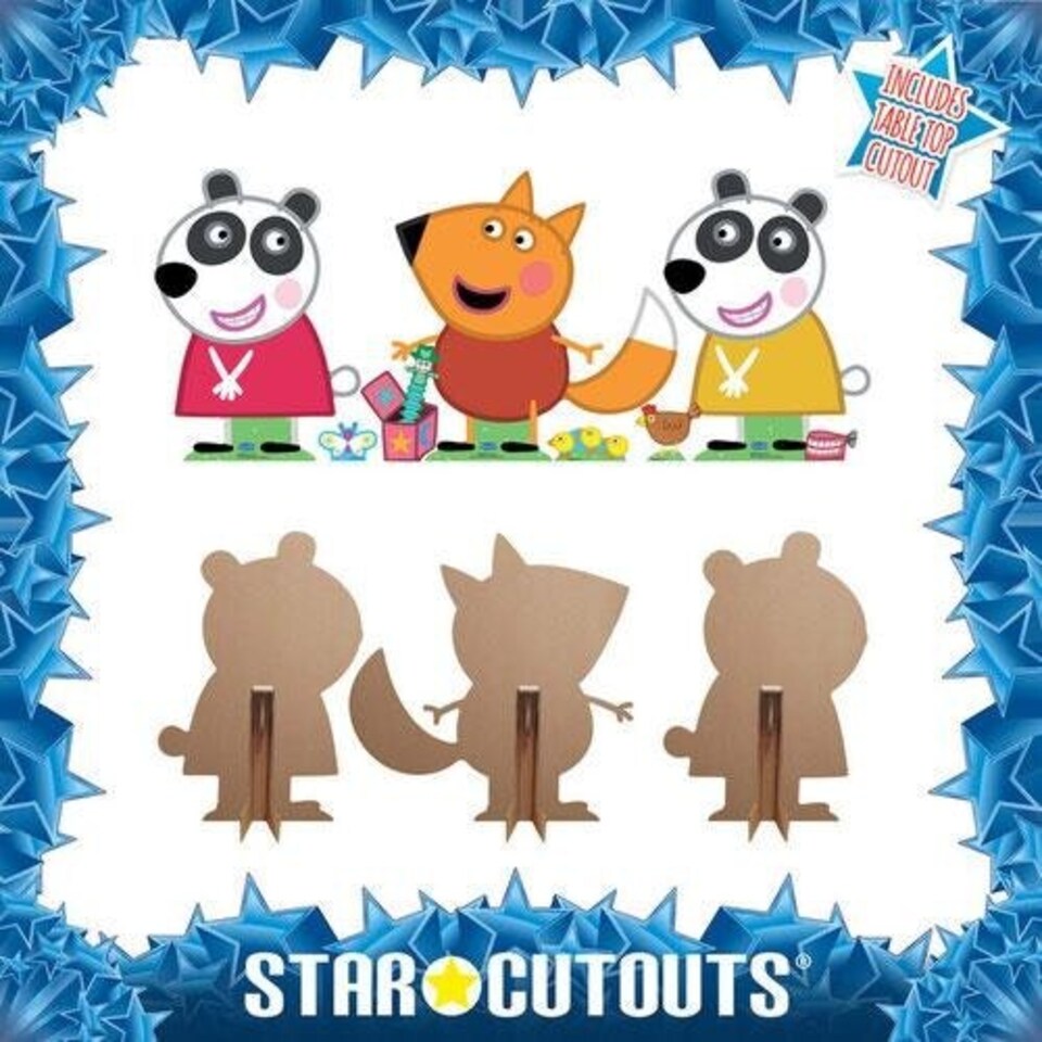 image 1 of Freddy and Panda Twins (Peppa Pig) Cardboard Cutouts Decoration Pack
