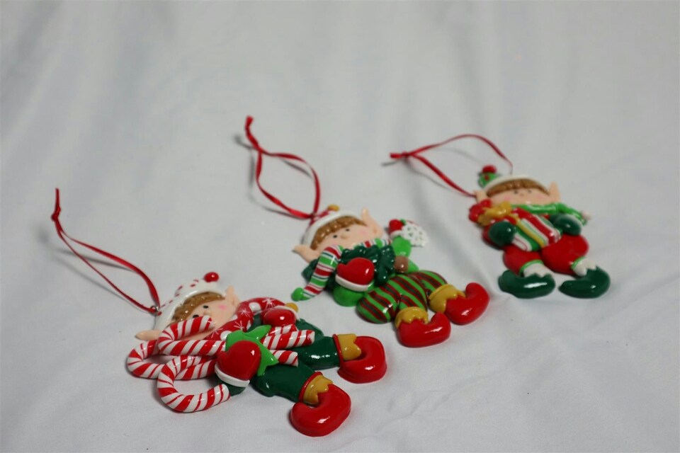 image 1 of Christmas Tree Hanging Decorations Homes Decorated with Cup Cake Candy Santa Snowman Teddy Xmas Tree Wall Home Décor Ornaments 3pc