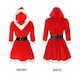 image 4 of Hooded Miss Santa Dress with Tights | Multi | S