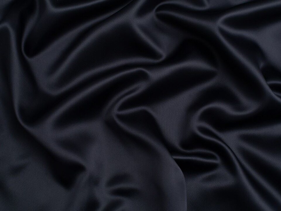 Navy Matte Polyester Satin Fabric for Dressmaking, 160cm / 62" Wide - per metre