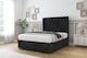 image 2 of Sloomy Montana Black Naples Divan Bed With Mattress 2 Drawers Same Side With 26" Strutted Headboard 4' Small Double | Black | Black | Small Double | 1
