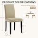 image 3 of Yaheetech Set of 2 Fabric Upholstered Dining Chairs N/A | Khaki