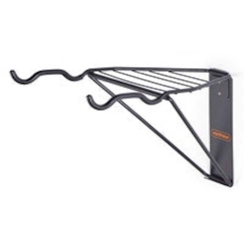 image 1 of VonHaus Wall Mounted Bike Hanger with Shelf for Garage