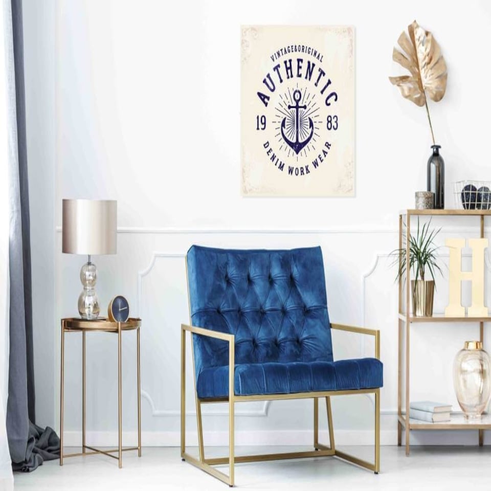image 1 of Authentic Nautical (Canvas Print) 76cm x 76cm