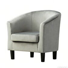 Velvet Fabric Tub Chair Armchair Club Chair