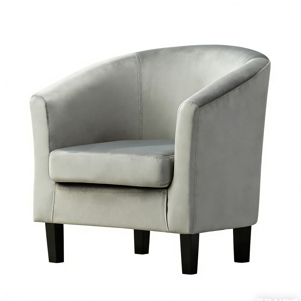image 1 of Velvet Fabric Tub Chair Armchair Club Chair
