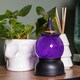 image 5 of 20cm Battery Operated Light up Purple Witchs Hat Water Globe Decoration