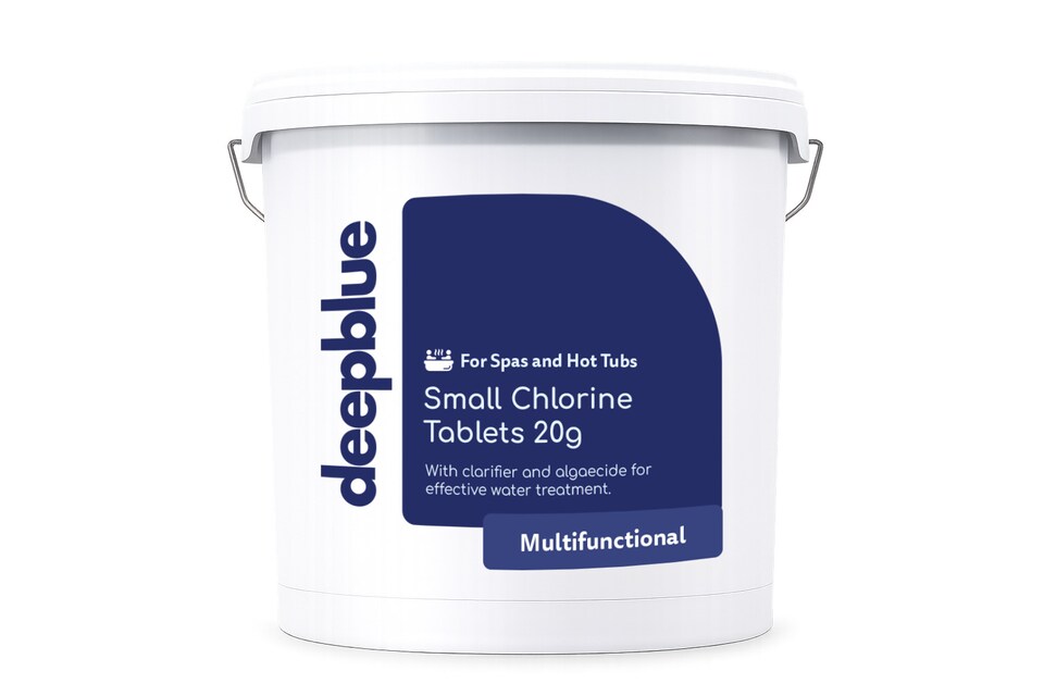 image 1 of Deep Blue Pro - Multifunctional Mini 20g hot tub Chlorine Tablets 5kg spa hottub Long lasting stabilised clarifier algae inhibitor
