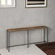 image 4 of Industrial 180CM Wide Slim Hallway Console Table Rustic Brown Brown