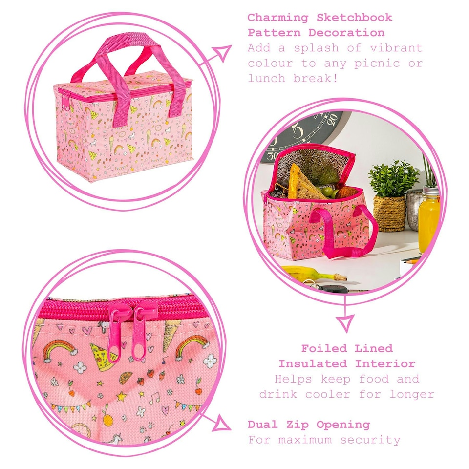 image 1 of Tiny Dining Insulated Lunch Bag - Sketchbook
