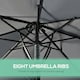 image 5 of Outsunny Outdoor Market Table 3(m) Parasol Umbrella Sun Shade with 8 Ribs, Grey