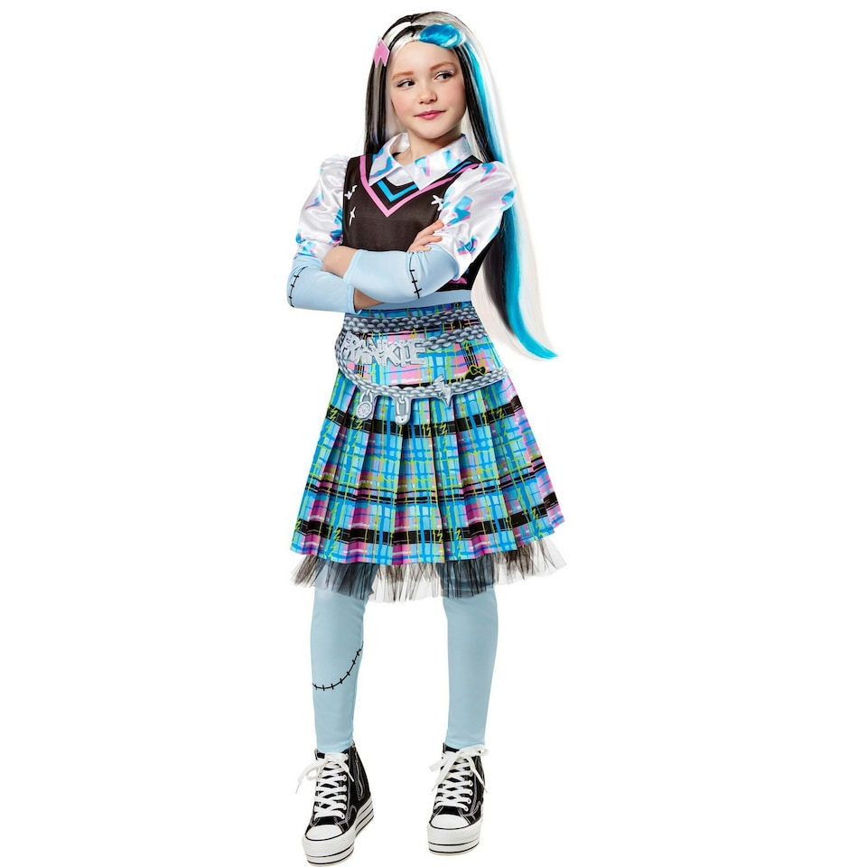 image 1 of Monster High Childrens/Kids Deluxe Frankie Stein Costume Set - Multicoloured - 9-10 Years