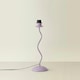 image 3 of ValueLights Wiggle Pale Purple Metal Table Lamp Base Purple