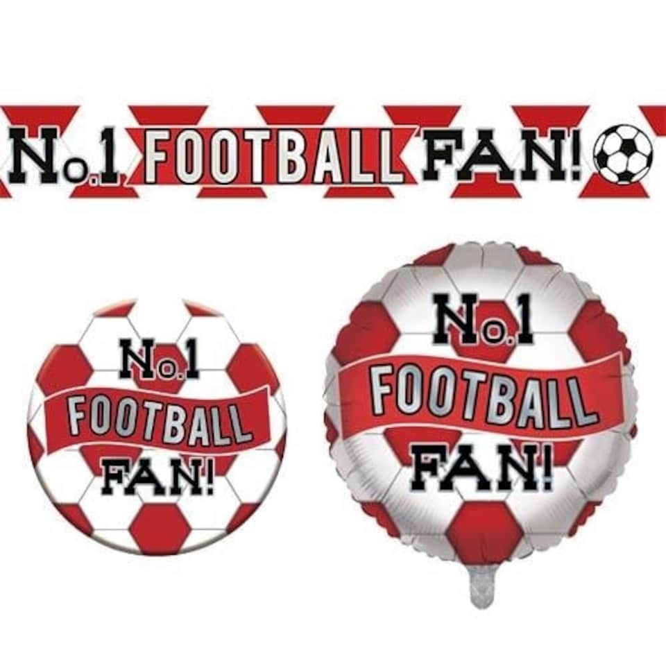 Red & White Football Party Accessories Pack