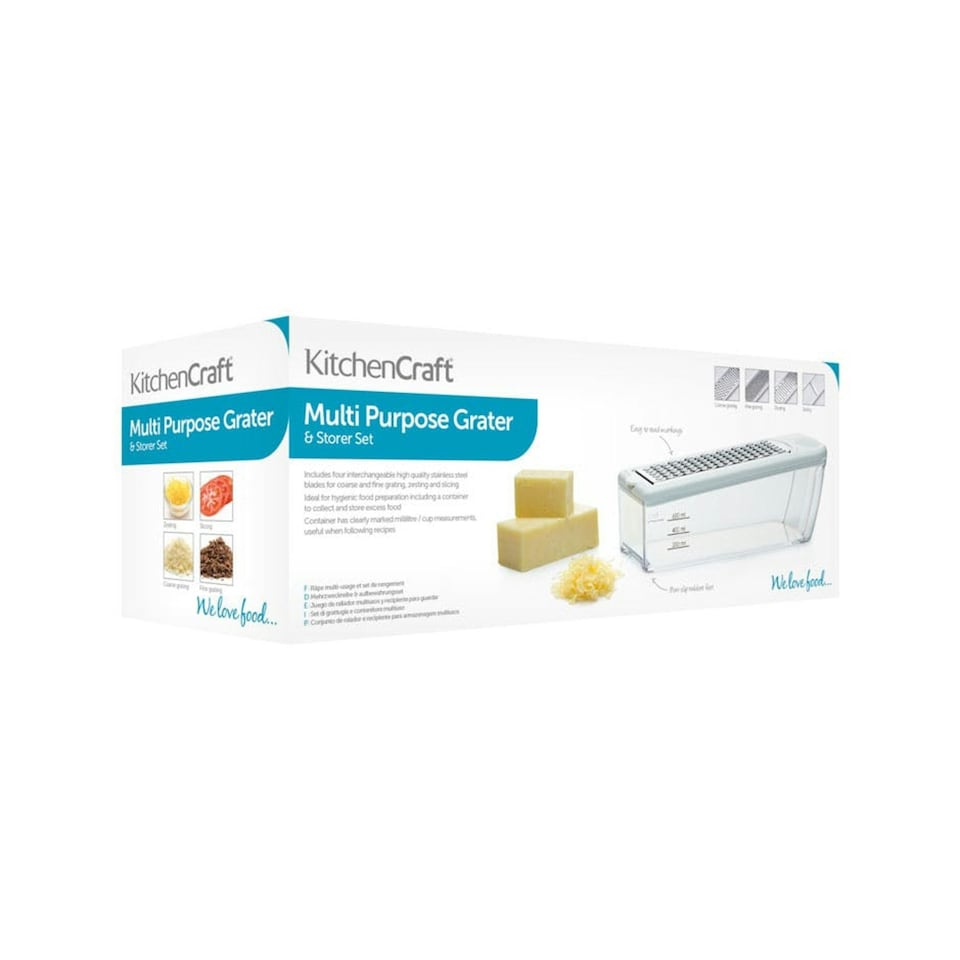 image 1 of KitchenCraft Grater Clear 4-in-1