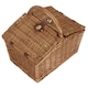 image 3 of 2 Person Butterfly Lidded Fitted Wicker Picnic Basket