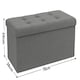 image 3 of Home Republic Linen Storage Ottoman - 76cm x 38cm Foldable Grey