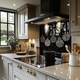 image 2 of Vintage Christmas Balls Dining Splash Back | White