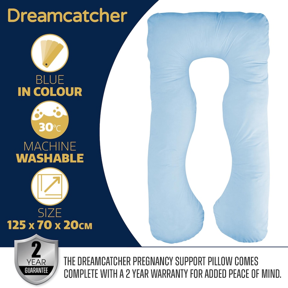 image 1 of Dreamcatcher U-Shaped Pregnancy Pillow Maternity Nursing Support Cushion Blue | Blue | Blue | U Shape - Blue | 1