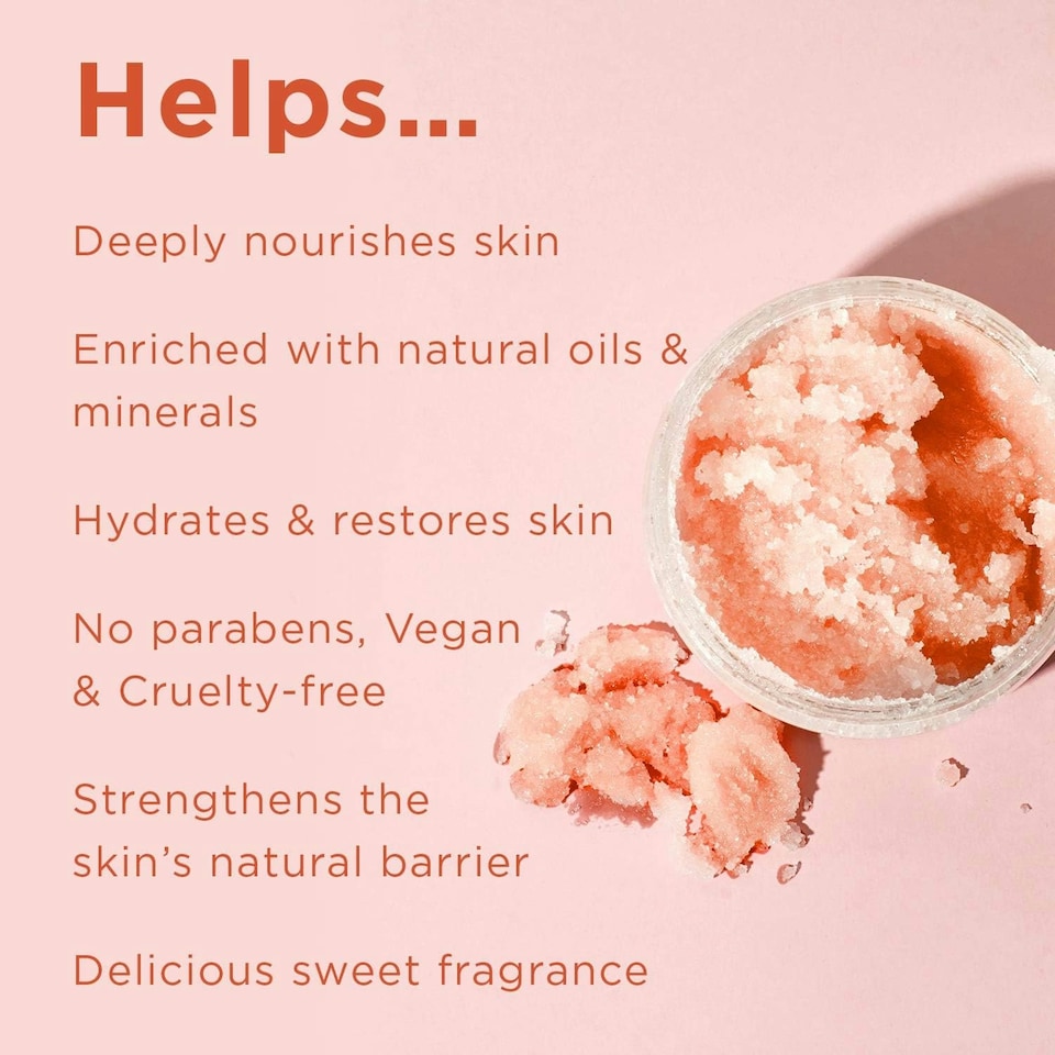 image 1 of PraNaturals Dead Sea Salt Body Scrub - Peaches & Honey 500g