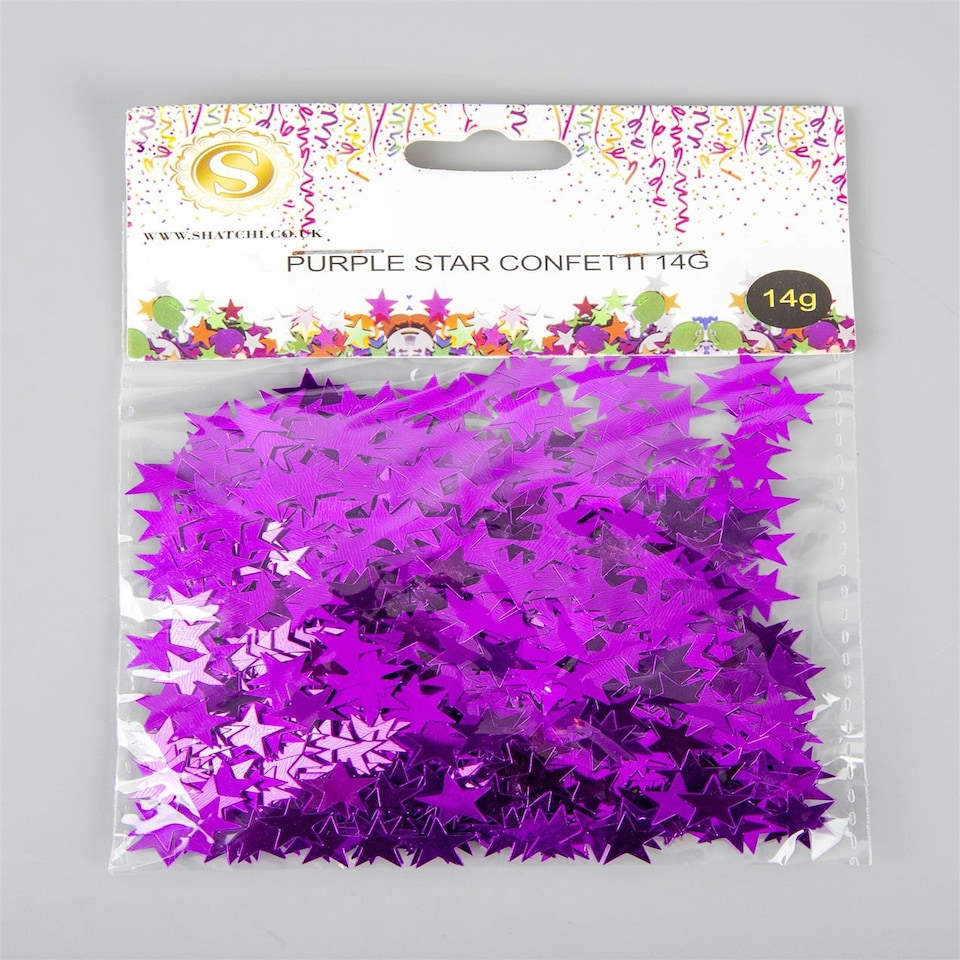 image 1 of 4 pk Purple Star Confetti (14g each)