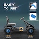 image 4 of HOMCOM Pedal Go Kart for Kids, Racing Go Kart with Adjustable Seat, Inflatable Tyres, Shock Aborb, Handbrake, for Ages 5-12 Years - Blue
