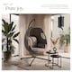 image 7 of Hanging Egg Chair Anika - with frame and extra thick seat cushion | Grey | anthracite | One Size | 1