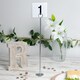 image 5 of Argon Tableware Table Numbers with 46cm Holders - 46cm - Silver - Pack of 100 | Silver | Silver