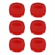 image 1 of 6x Plastic Dinner Plates | Red | 1