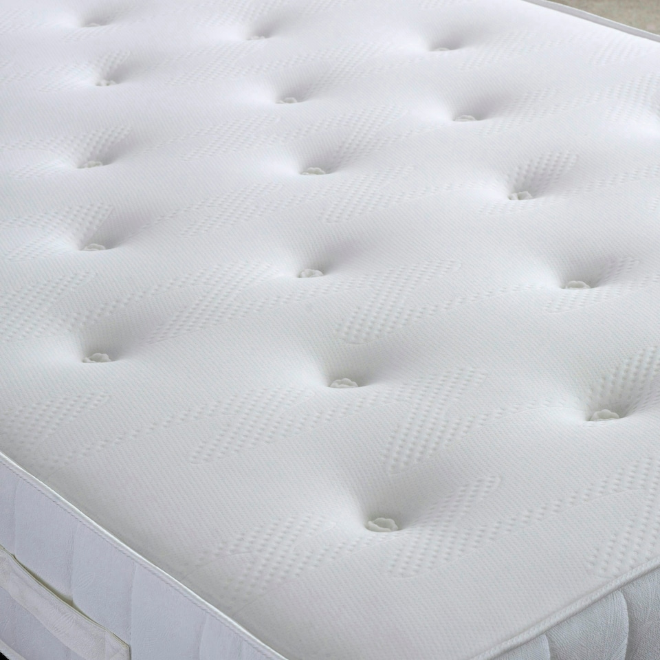 image 1 of Arizona White Wooden Bookcase Ottoman Storage Bed And Memory Maestro Memory Foam Mattress King Size N/A