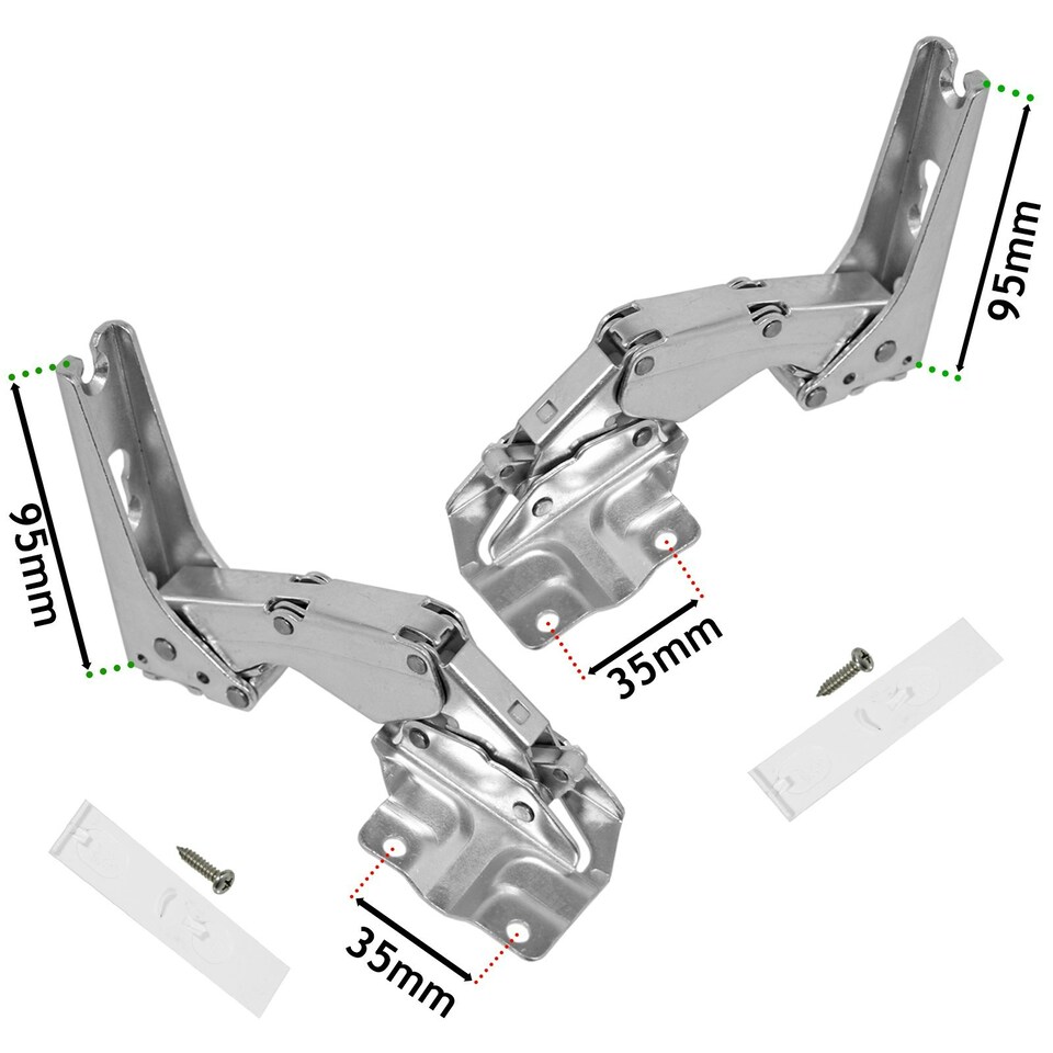 image 1 of SPARES2GO Door Hinge for Bosch Neff Siemens Fridge Freezer Pair 3704 3306 3307 5.0 Silver