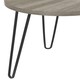 image 5 of Owen Retro Round End Table in Distressed Grey Oak Grey | Grey Oak